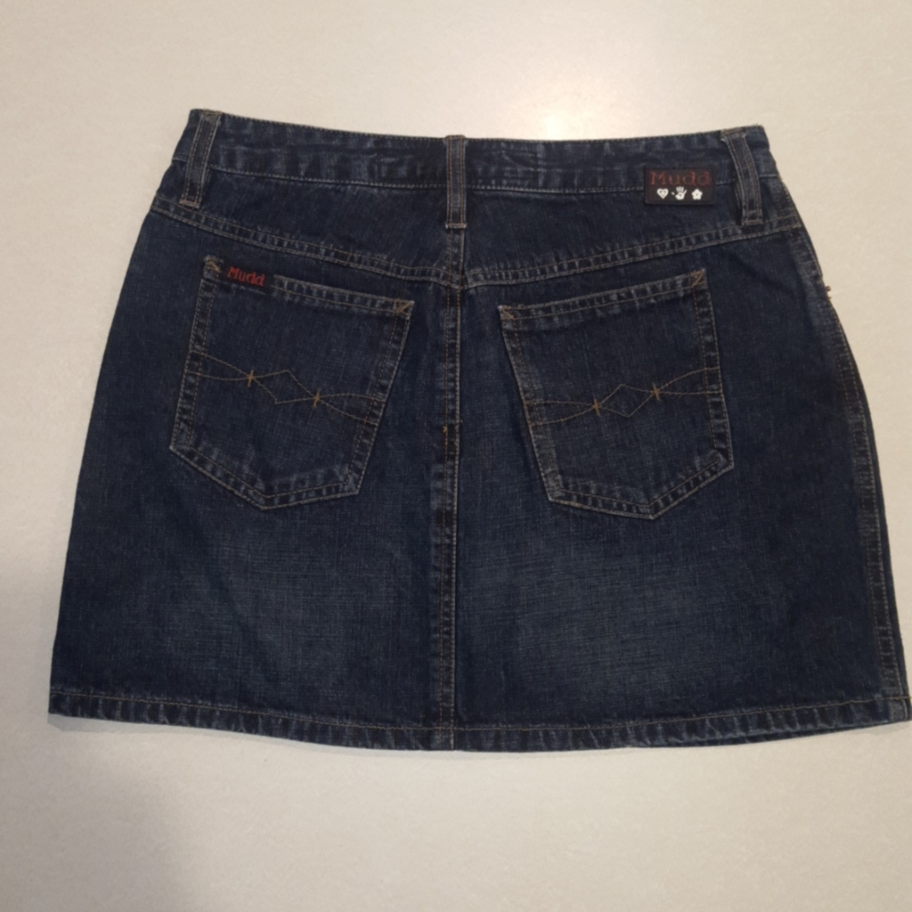 NWOT Mudd Dark Denim Mini Skirt